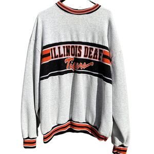Vintage Illinois Deaf Tigers Size XXL Sweatshirt Made In USA Knit